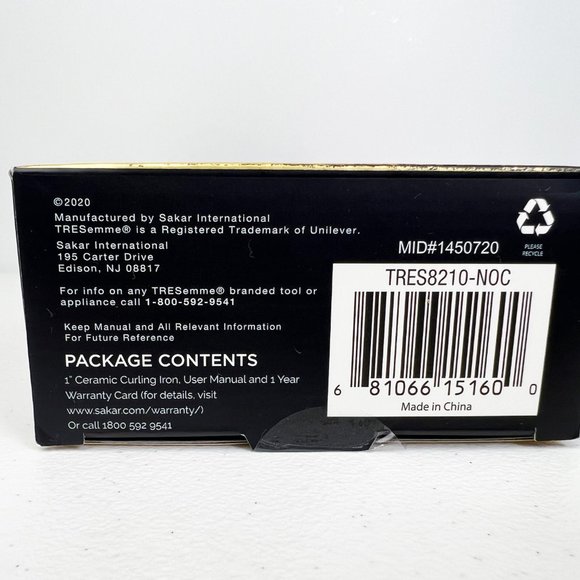 TRESemmé 1” Ceramic Hair Curling Iron Professional Soft Touch Series BRAND NEW - Picture 11 of 11